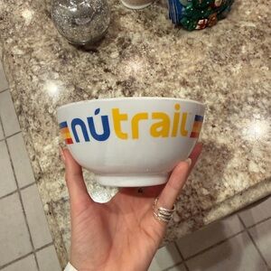 Nutrail White Bowl with Colorful Logo